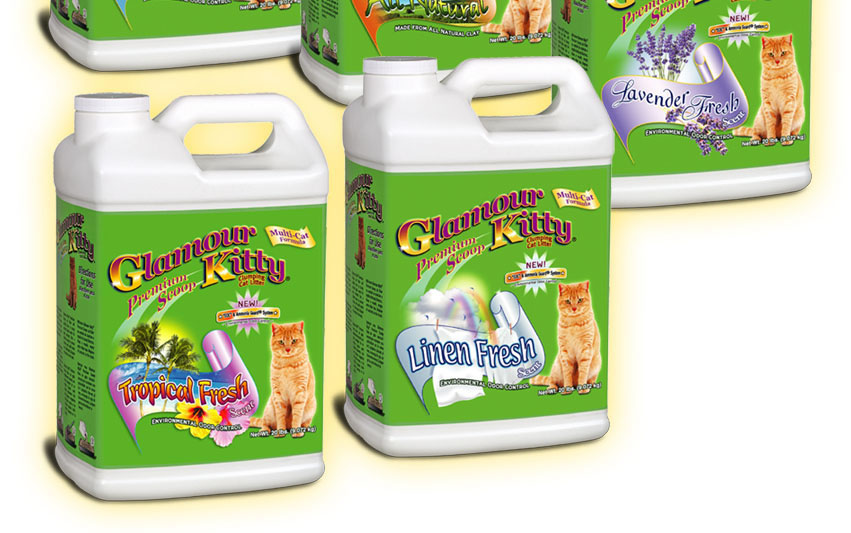 Glamour Kitty Family of Products - 14lb. & 20lb. Jugs of Premium Scoop Litter - Now Available in Stores!